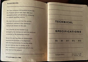 Porsche Technical Specifications Booklet - 1967