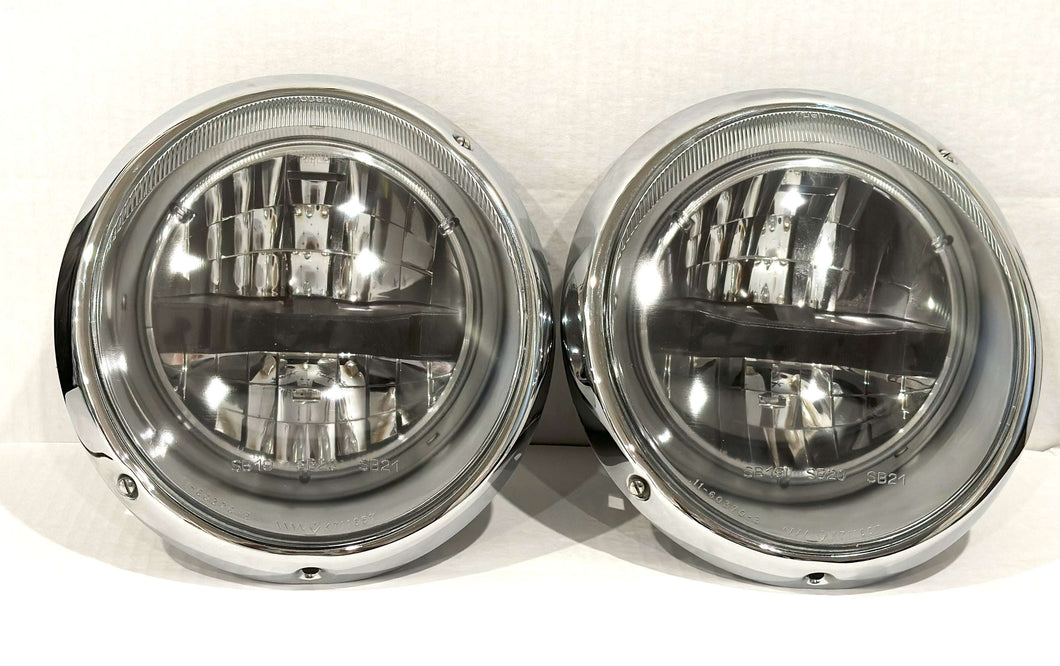 AC Gold Plus Series LED headlights with clear lens, featuring Philips integrated LED assemblies.