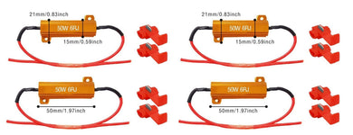 Inline Resistors for LED Signal Light Bulbs - Set of Four