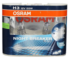 Load image into Gallery viewer, Osram Night Breaker Plus H3 Hi-Performance Halogen Bulbs - Pair