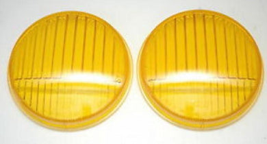 Hella 118 TTG Fog Light Lenses - NOS - Amber - Pair - Audette Collection ~ Porsche Lighting Restoration & BEST-IN-CLASS Porsche Parts