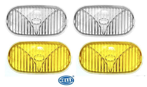 Hella 128 Fog Light Lenses (1960-1968) - Pair - Audette Collection ~ Porsche Lighting Restoration & BEST-IN-CLASS Porsche Parts