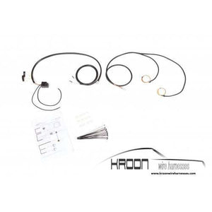 Kroon Cibié Hoodlights Wiring Harness with connectors, grommets, relay, fuses, and cable ties.