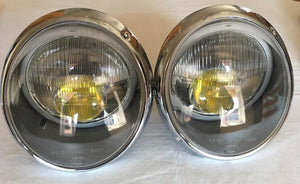 NOS Cibié Bi-Iode (170mm) Headlights - Amber High Beams - Audette Collection ~ Porsche Lighting Restoration & BEST-IN-CLASS Porsche Parts