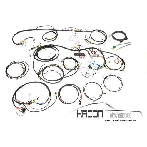 Kroon 1967 Porsche 911 complete wiring harness set with various harnesses and components.