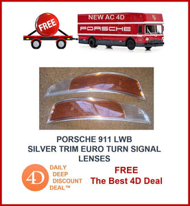 FREE 001: Porsche LWB 911 Turn Signal Lenses - Pair - Audette Collection ~ Porsche Lighting Restoration & BEST-IN-CLASS Porsche Parts